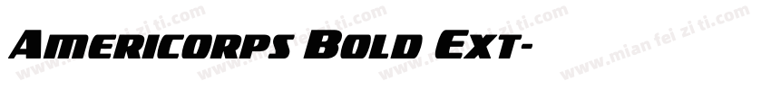 Americorps Bold Ext字体转换